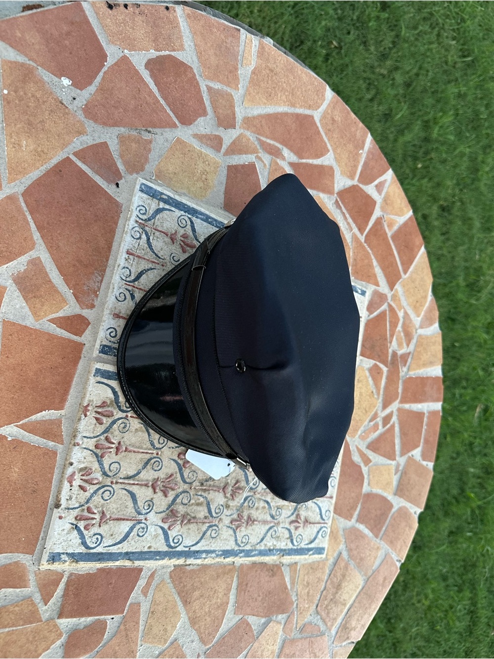 Rothco Military Peak Dress Cap Hat Black/Brown Leather Band Size 7 1/8